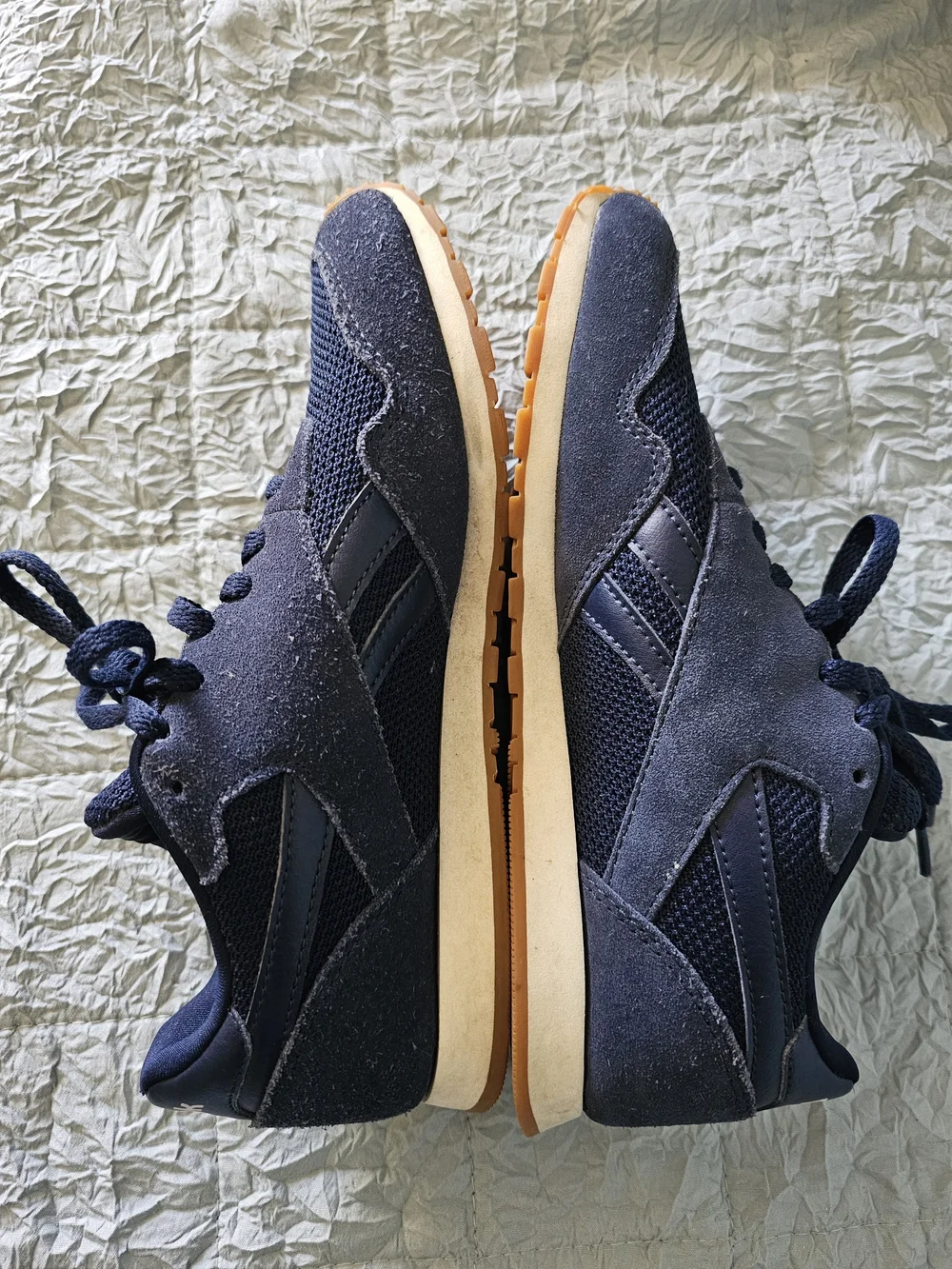 Reebok Classic Leather Women's Navy Sneakers with Gum Outsole